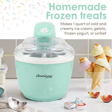 Ice Cream & Ice Cream Makers Collection Elite EIM520M 1 Quart Automatic Easy Homemade Electric Ice Cream Maker, Frozen Yogurt, Sorbet, Gelato Treat, with Recipes, Mint(Spearmint)