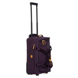 Bric&s x Bag 21×22 Carry on Rolling Duffle Bag Violet