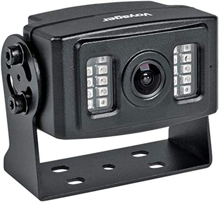 Voyager VCMS20B Rear Color Camera with LED Low-Light Assist, Black, 1/3 CMOS Image Sensor, 600 TV Lines Resolution, 145?? Viewing Angle, Built-in Microphone, Electronic Iris Shutter, Waterproof (IP69K