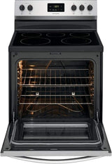 Frigidaire FCRE3052AS 30 Freestanding Electric Range with 5.3 cu. ft. Capacity Quick Boil Store-More Storage Drawer and SpaceWise Expandable Elements in Stainless Steel
