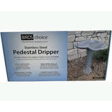 Birds Choice AADPLAIN Stainless Steel Pedestal Bird Bath Dripper