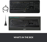 Logitech K800 Wireless Illuminated Keyboard ?? Backlit Keyboard, Fast-Charging, Dropout-Free 2.4GHz Connection